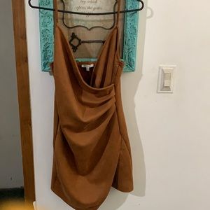 Brown suede dress never worn tag missing